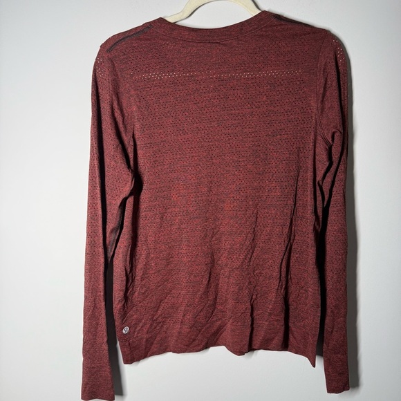 Lululemon Athletica Burgundy Crew Neck Top - Picture 3 of 5